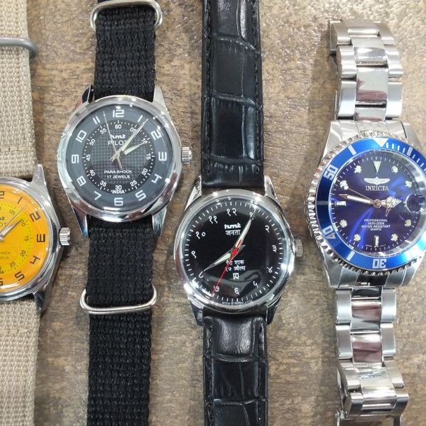 Invicta 9204OB Sub Homage & Three HMT Pilot Watches