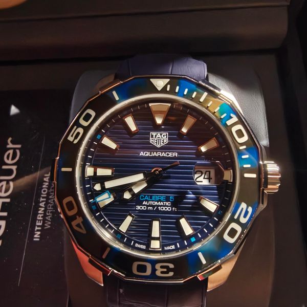 [WTS] Tag Heuer Aquaracer 43mm Blue Dial 2 tone Tortoise be…