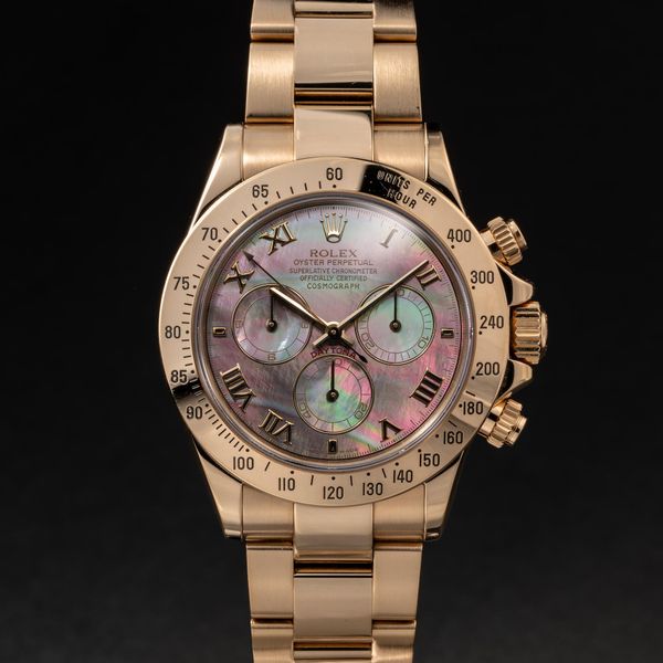 FS: 2000 Rolex 18K YG Daytona 116528NR Tahitian MOP Dial