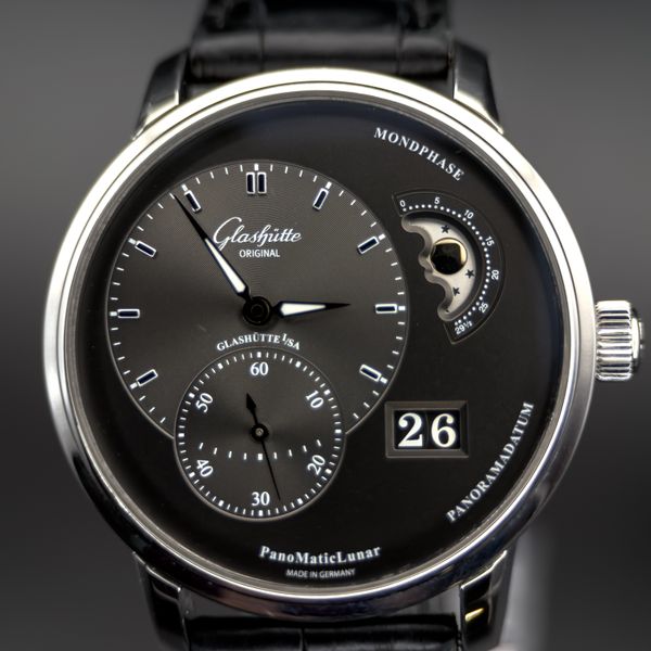[WTS] Glashutte PanoMaticLunar Silver Moon Phase Men's Watc…