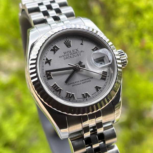 Rolex Lady Datejust 179174 26mm White Gold & Steel Silver R…