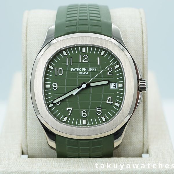 FSOT: Patek PHILIPPE 5168G AQUANAUT 18K WHITE GOLD GREEN DI…