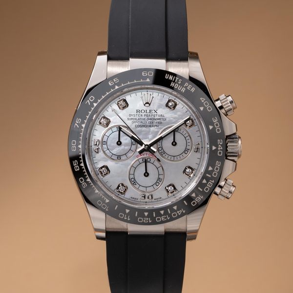 FS: 2019 Rolex 18K WG Daytona 116519LN MOP Diamond Dial wit…