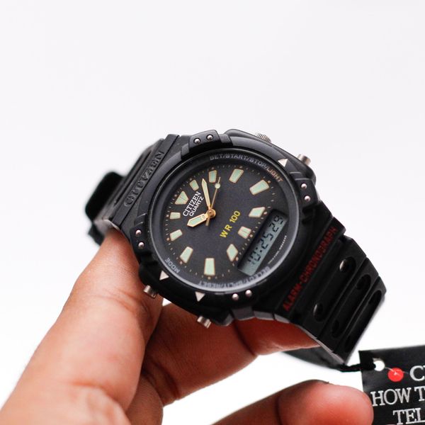 [WTS] Near Mint 1995 Citizen Quartz Ana-Digi Matte Black Di…