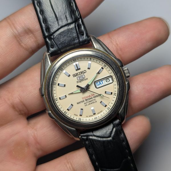 [WTS] Seiko 5 Superior Titanium "Red Text" – 7S36-0140 – (S…