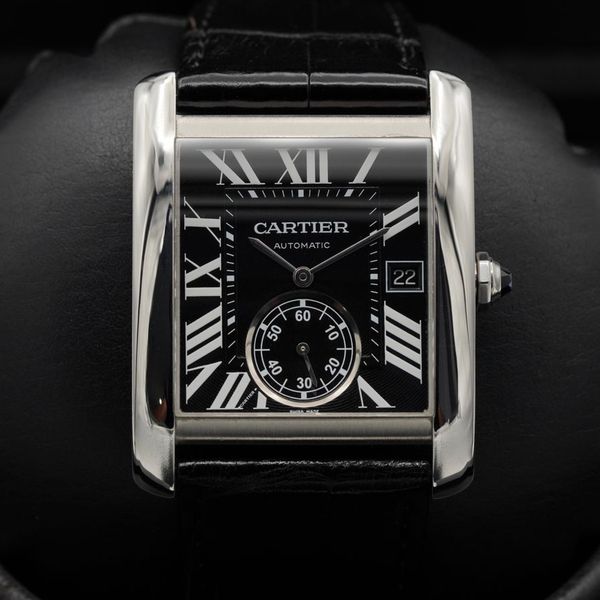 FSOT: Cartier Tank MC  - W5330004 - Black Roman - Stainless…