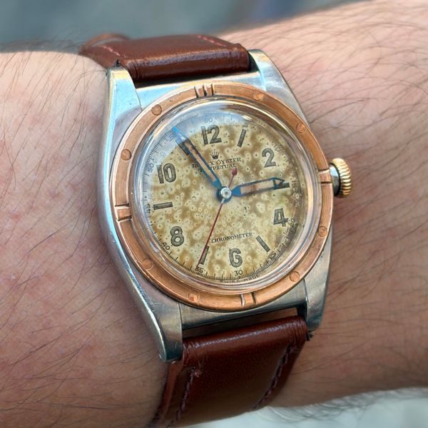 [WTS] 1945 Rolex Bubble Back ref. 3372, two-tone with tropi…