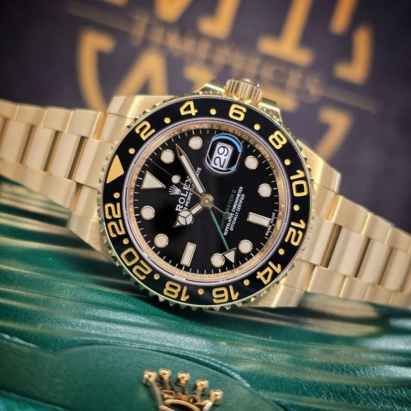 FSOT: ROLEX GMT-MASTER II 40MM 116718LN CERAMIC 18K YELLOW …