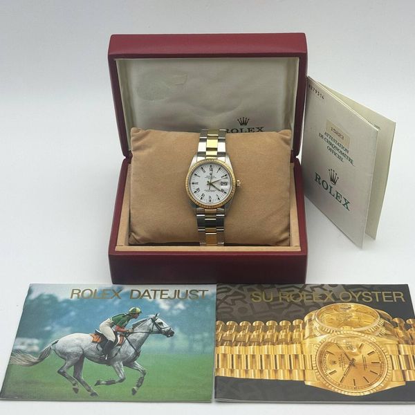 1991 Rolex Oyster Perpetual Date 34mm 15233 Factory White w…