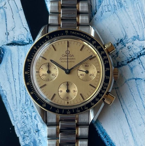 FS: Omega Speedmaster SS/18K Yellow Gold Champagne Dial Aut…