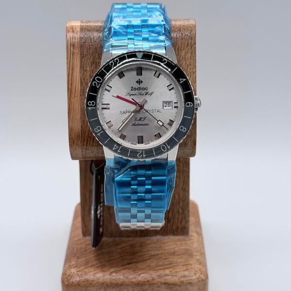 [WTS] New ZODIAC Super Sea Wolf Gmt Automatic Silver Dial M…