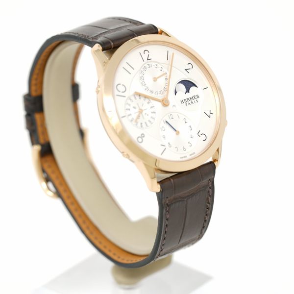 FS: Pre-Owned Hermès Slim d'Hermès Quantième Perpétuel 0415…