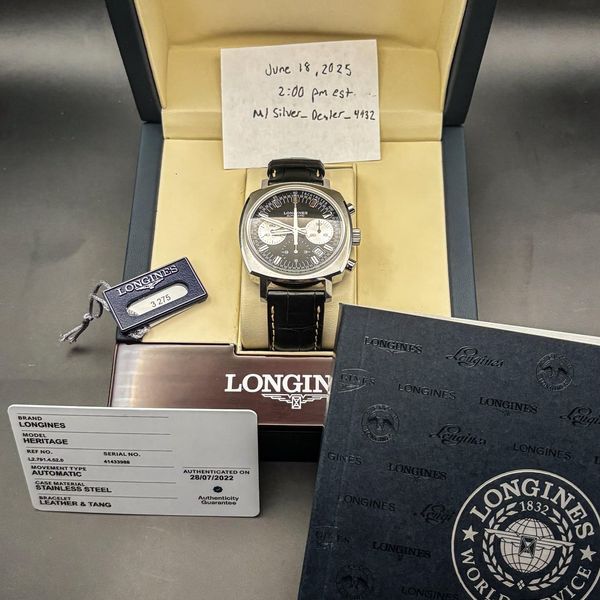 [WTS] Longines Heritage Chronograph (Ref. L2.791.4.52) – $1…