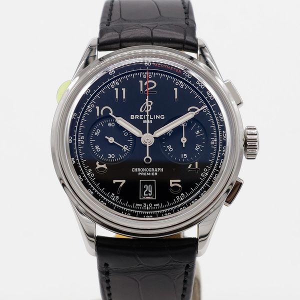 FS: Breitling Premier B01 Chronograph 42 Black Steel AB0145…