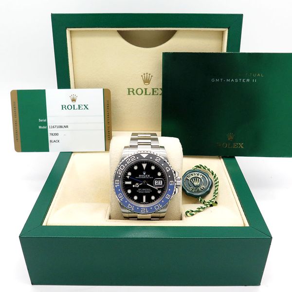 FS: Rolex 116710BLNR GMT MASTER II-BLACK/BLUE-STAINLESS STE…
