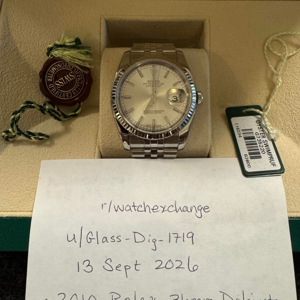 [WTS] Rolex Datejust 116234, 36mm (G-serial, c. 2010)