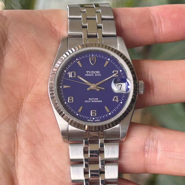 [WTS] Tudor Blue Arabic Dial Prince Date 74034 34mm - $1699