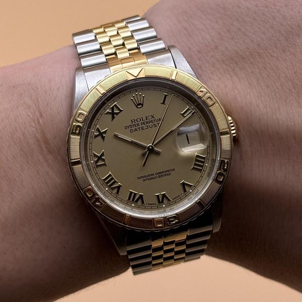 [WTS] Rolex DateJust Turnograph 16263 Champange Roman T Ser…