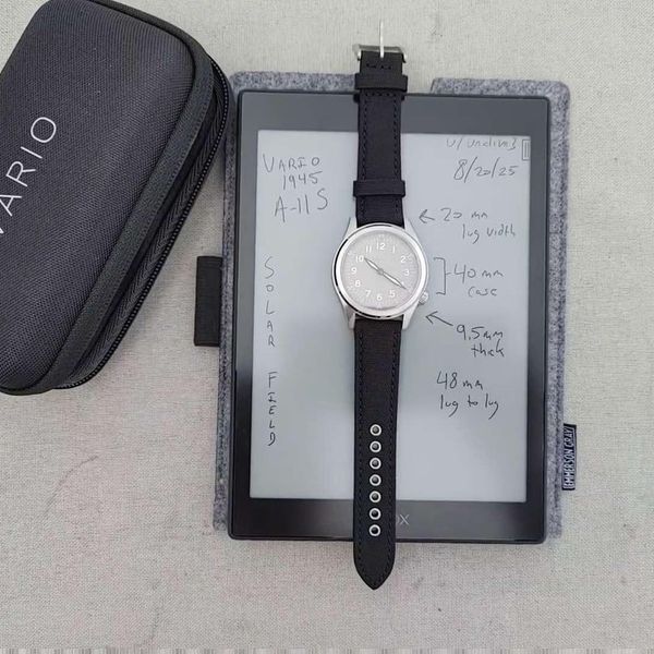 [WTS] Vario 1945 A-11S Solar Quartz Eagle Grey Field Watch