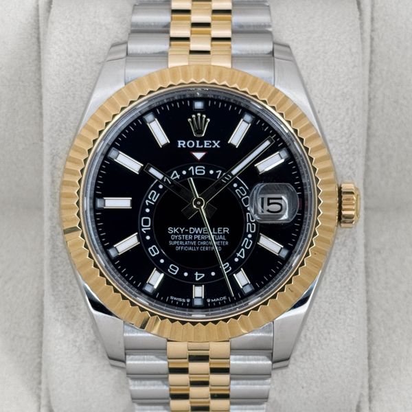 FSOT:2025 Rolex Sky-Dweller 42mm 336933 Two-Tone Jubilee Bl…