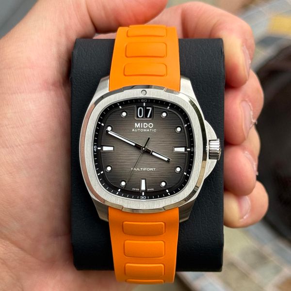 [WTS] Like-NEW Mido Multifort TV Big Date Grey Orange Strap…