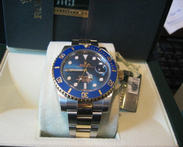 FS: ROLEX 116613 18K Yellow Gold/Steel Blue Sub Date