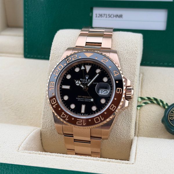 FS: 126715CHNR Rolex GMT Master II Rose Gold Root Beer FULL…
