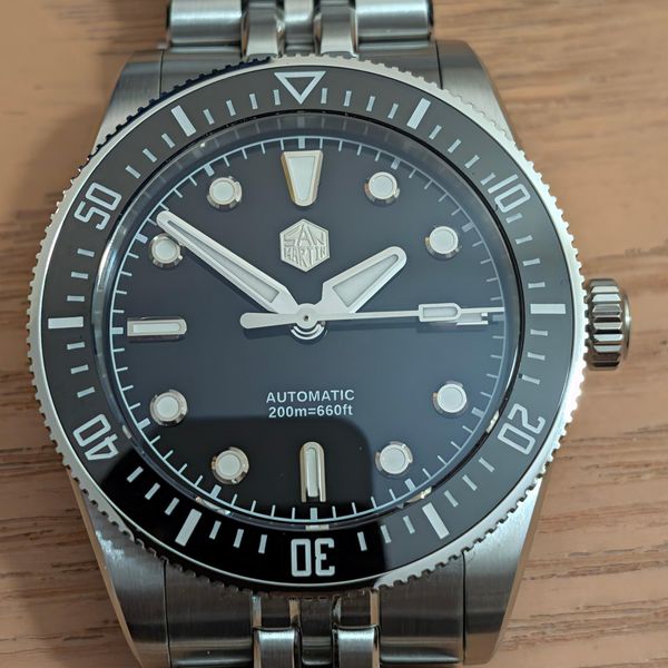 [WTS] San Martin SN0148, enamel black dial 37mm