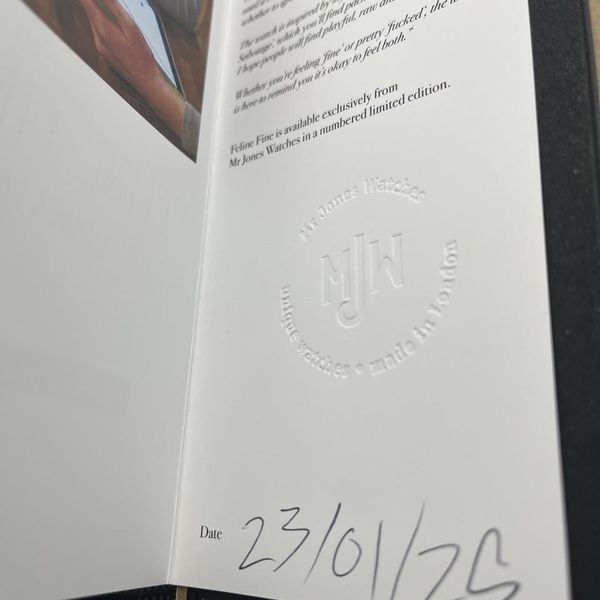 [WTS] Reserved - Mr. Jones Watches - Feline Fine $300
