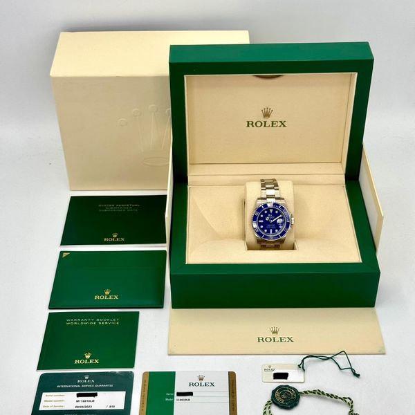 [WTS] 2018 Rolex Submariner "Smurf" 40mm 116619LB White Gol…