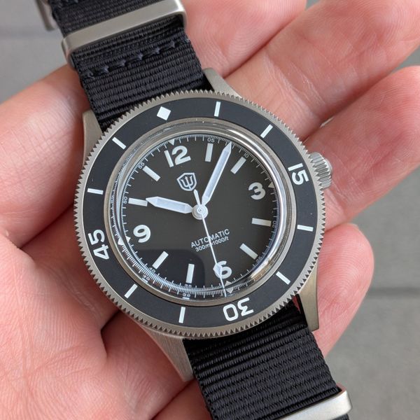 Watchdives WD50TI schwarz/grau - FF in Titan