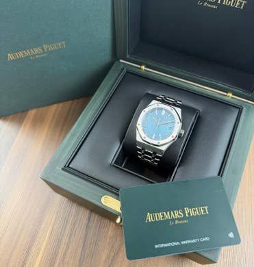 FSOT: AUDEMARS PIGUET ROYAL OAK 37MM ICE BLUE DIAL STEEL 15…