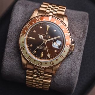 1984 Rolex 16758 Yellow Gold GMT Master Vintage Nipple Dial…