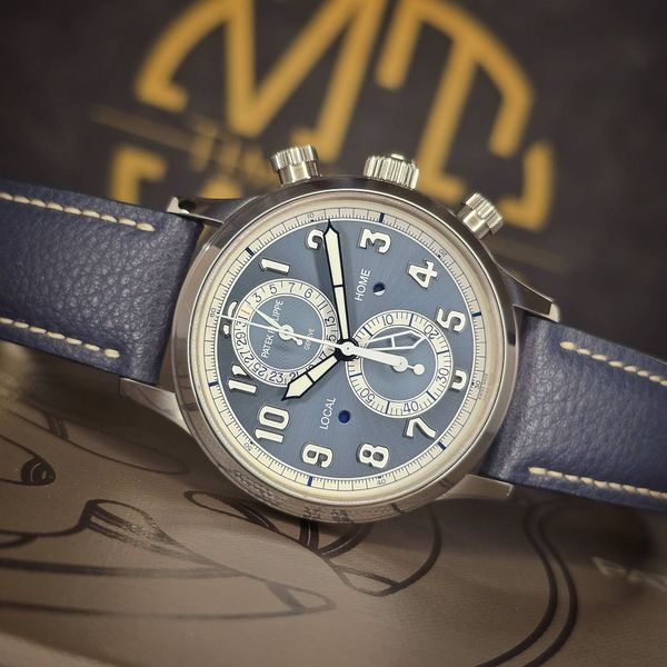 FSOT: PATEK PHILIPPE CALATRAVA 5924G-001 42MM PILOT TRAVEL …
