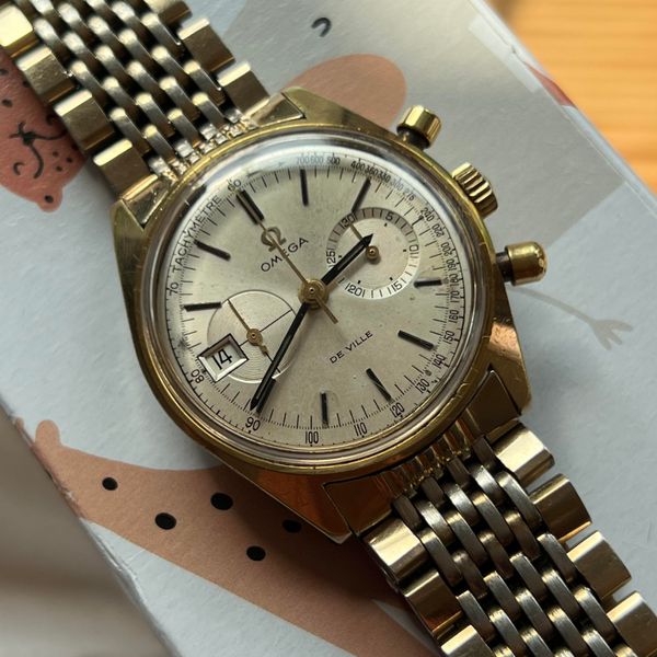 [WTS] Omega vintage chronograph Dato Deville 146.017 gold p…