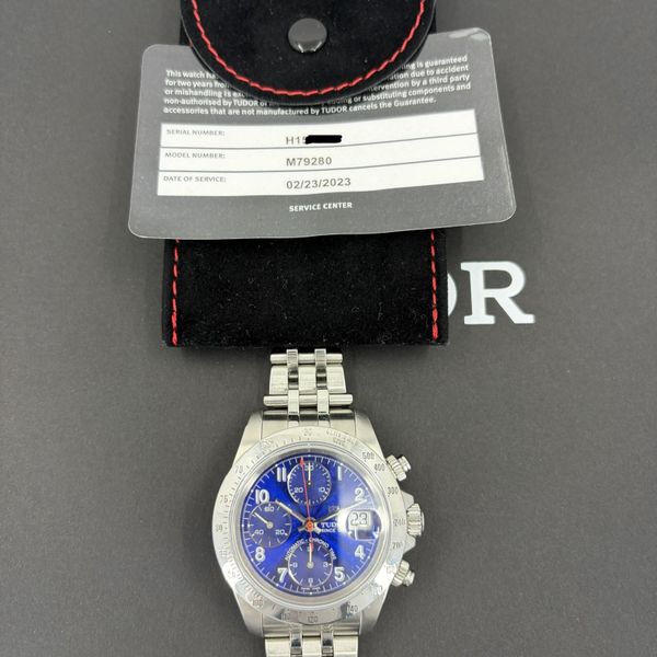 1999 Blue Tudor Prince Date Chronograph 79280