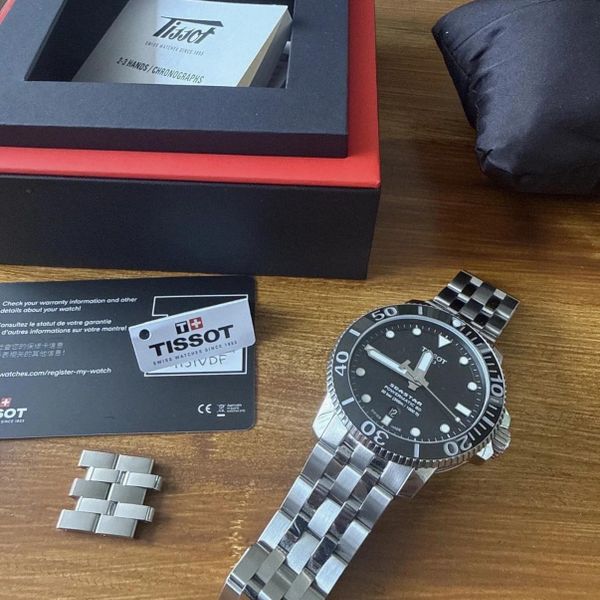 Tissot seastar 43mm powermatic 80 svart