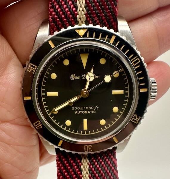 FS: San Martin 6200 Gilt dial, w/unworn bracelet & strap