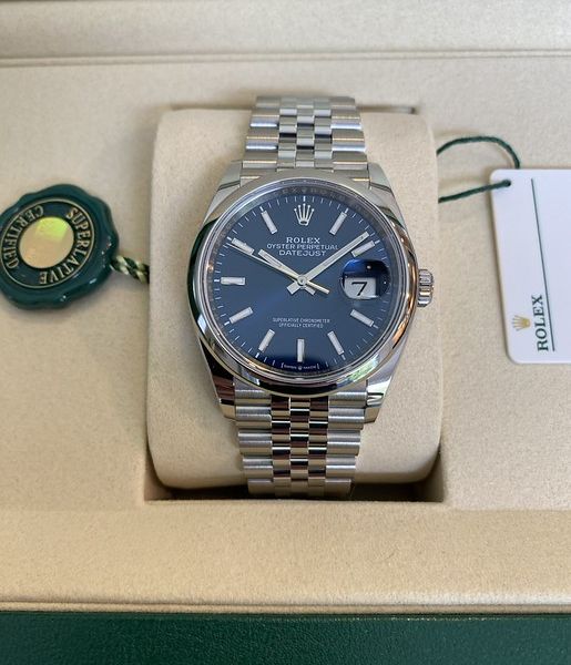 FS: 2026 36mm Rolex Datejust 126200 Blue Dial Jubilee