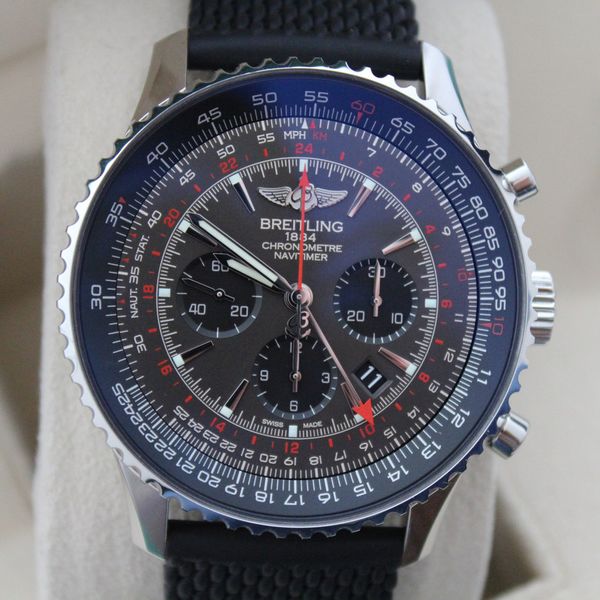 FS: NEW Breitling AB0441 Navitimer Chronograph 48mm GMT Str…