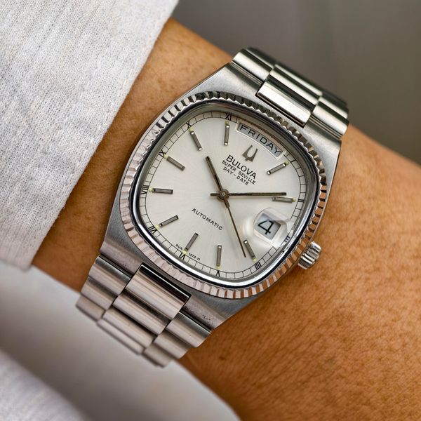 [WTS] Bulova 80's Super Seville Day-Date TV Case | Fluted B…
