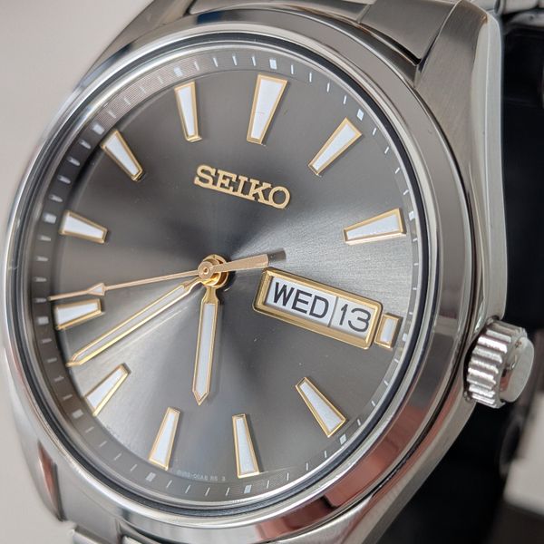 Seiko SUR343P1 grey sunburst dial wristwatch