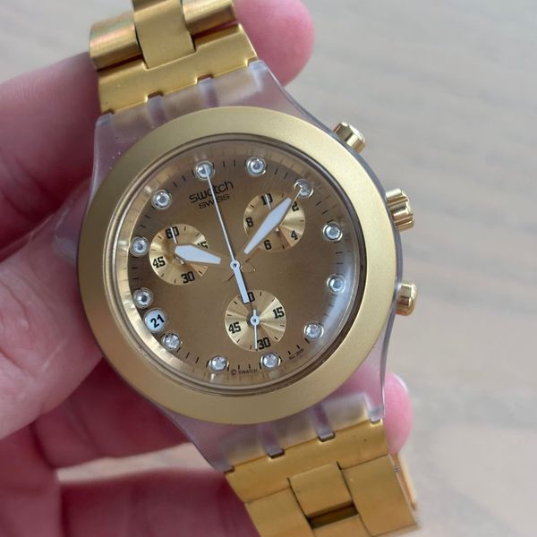 [WTS] Swatch Irony Diaphane Chronograph Gold-Tone Watch