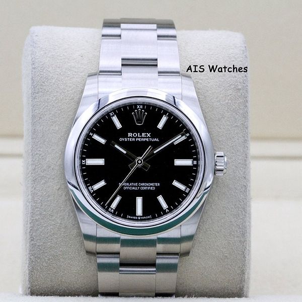 FSOT: Rolex 124200 Oyster Perpetual 34 MM Black Dial 2021 B…