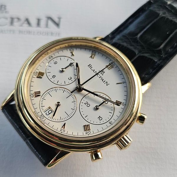 FS  Beautiful Blancpain Villeret Chronographe Or 18 cts