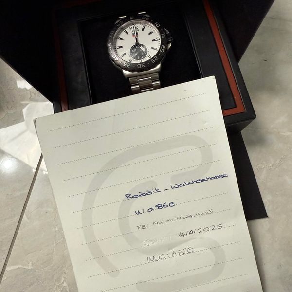 [WTS] Tag Heuer Formula 1 - Grande/Big Date White Dial 42 m…