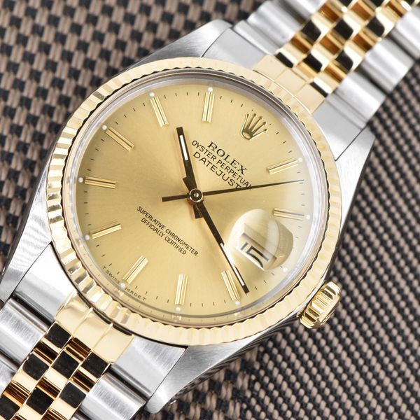 [WTS] 1987 Rolex Datejust 36mm 18K Yellow Gold & Steel Cham…