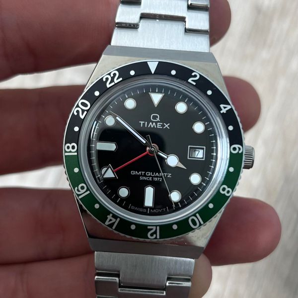 [WTS] Timex Q GMT “Sprite” w/Bracelet & Rubber Tropic Strap