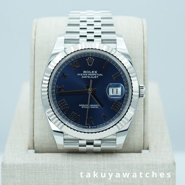 FSOT:BNIB Rolex 126334 DATEJUST 41 FLUTED BEZEL NEWER BLUE …