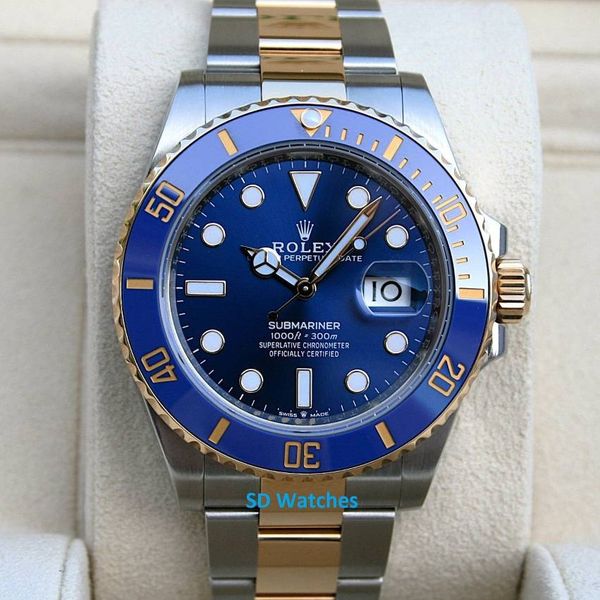 FS: ROLEX 126613 SUBMARINER WATCH 18K/SS 41MM BLUE